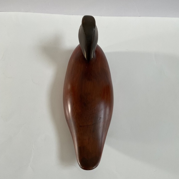 Vintage Duck Decoy Wood Duck TL Plum Original Hickory North Carolina Carved #257 - Picture 9 of 15